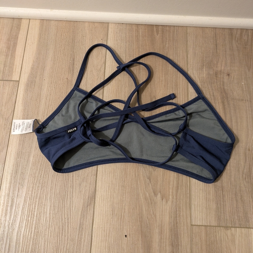 Jolyn Clothing Navy Blue Bikini Top - Picture 4 of 6